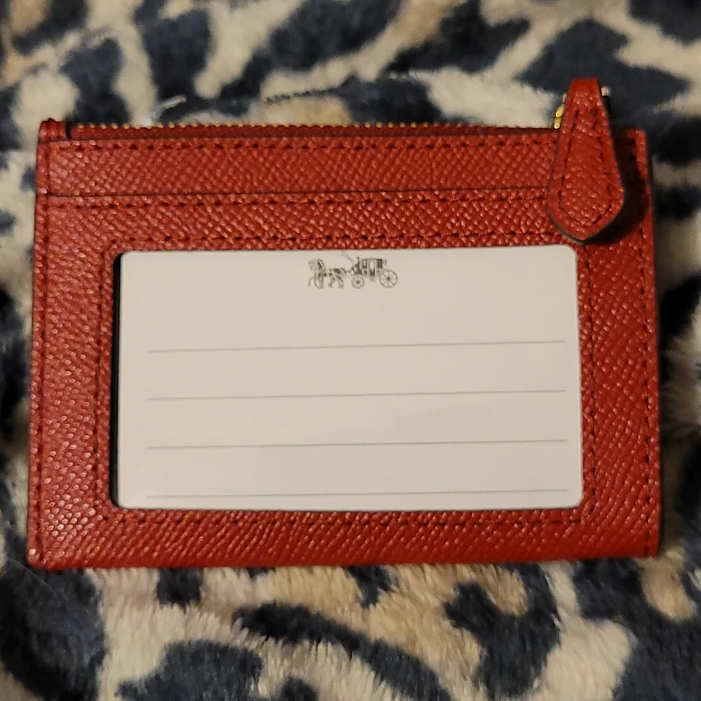 Coach Mini Skinny Wallet IM/1941 Red - Picture 2 of 5